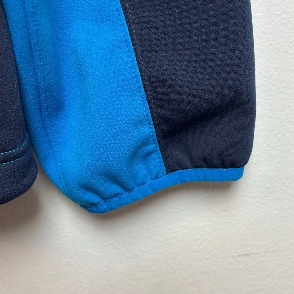 The North Face Men’s Softshell Fleece Lined Jacket Blue Color Block Full Zip XXL